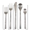 Saro Lifestyle Textured Design Industrial Modern Stainless Steel Flatware - Set of 5 - 3 of 4