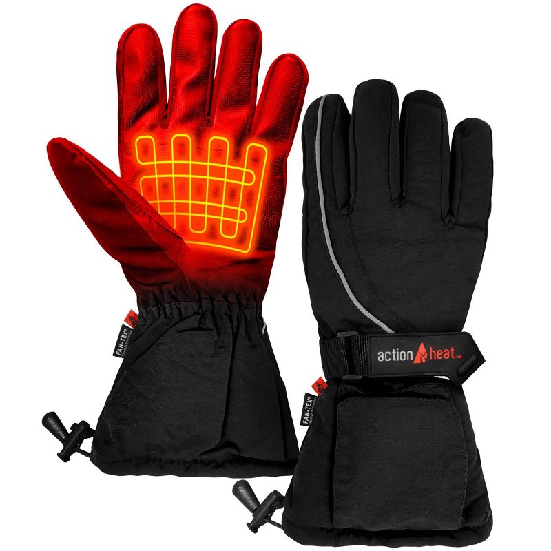 ActionHeat AA Battery Heated Men&#39;s Snow Gloves - Black, 4 of 9