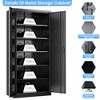 SUXXAN Metal Storage Cabinets with 2 Doors and 5 Adjustable Shelves for Office, Home - 3 of 4