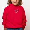 The Juniper Shop Embroidered Hand Drawn Heart Toddler Graphic Hoodie - 2 of 3