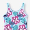 PATPAT Disney Lilo & Stitch Toddler Girl Tank Dress Hawaiian Tropical Floral Print  Summer Beach Holiday Sleeveless A-Line Sundress 3-10Y - 2 of 4