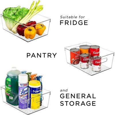 Sorbus 3 Pack Large Clear Plastic Container Bins - Great for Organizing the Kitchen, Fridge, Pantry and More — фото 7