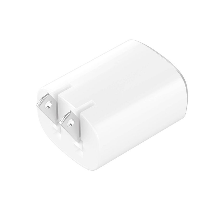 Just Wireless 20W 1-Port USB-C Home Charger with 6&#39; USB-C to USB-C Cable - White, 5 of 8