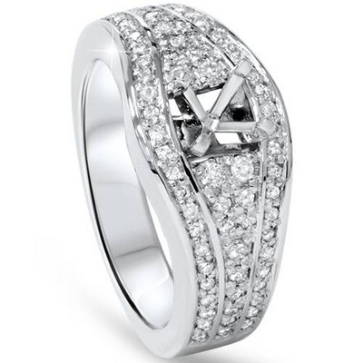 Pompeii3 3/8ct Diamond Engagement Ring Setting 14K White Gold