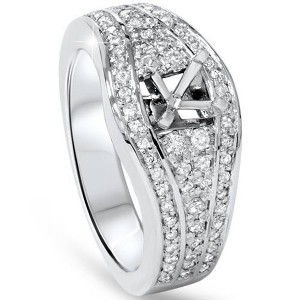 Pompeii3 3/8ct Diamond Engagement Ring Setting 14K White Gold - 1 of 4