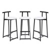 NicBex Set of 3 Counter Height Bar Stools Modern Armless Counter Stools with Back for Kitchen Island, Pub - 4 of 4