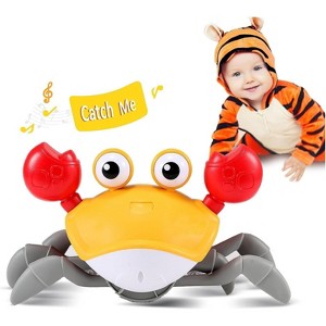 Ready! Set Play! Link Crawling Crab Baby Toy Great for Tummy Time Adjustable Speed & Volume For Baby & Toddler - 1 of 4