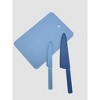 3pc Cutlery Knives and Cutting Board Set Blue - Room Essentials™ - 2 of 3
