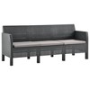 vidaXL Patio Lounge Set Outdoor Sectional Sofas with Cushions Poly Rattan - 4 of 4
