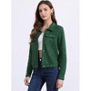 INSPIRE CHIC Women's Faux Suede Casual Spread Collar Button Up Biker Moto Jacket - 3 of 4