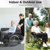 WHLICKS Wheelchairs for Adults,Premium Comfortable Transport Wheelchair Lightweight Foldable, with Swing-Away footrests and Anti Tipper - 4 of 4