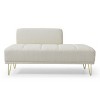 56" Width End of Bed Bench,Velvet Fabric Upholstered 2 Seater Sofa Couch Entryway Ottoman Bench,Fuzzy Sofa Stool Footrest,Window Bench-Cuddlewood - 3 of 4