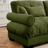 Racxily U Shape Modular Sectional Sofa Couch with Two Movable Ottomans, Modern 3 Seat Corner Sofa, Convertible L Shaped Couch for Living, Green - 3 of 4