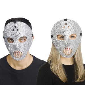 Funworld Rhinestone Hockey Adult Costume Mask - 1 of 3