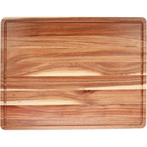 Wooden Cutting Boards for Kitchen, Cutting Board with Juice Groove and Side Handle, Chopping Board, Butcher Block, Large Charcuterie Board - 1 of 4