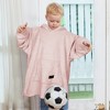 Catalonia Blanket Hoodie Sweatshirt for Kid, Fleece Snuggy Soft Wearable Blanket Pullover 4-12 Years Boy Girl Cozy Warm Gift - 3 of 4