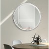 Howard Elliott 36" Round Wall Mirror with Metal Beaded Frame - 2 of 4