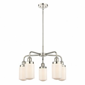 Dover - 5 Light Stem Hung Chandelier In Art Deco Style-15.5 Inches Tall and 22.5 Inches Wide - 1 of 1