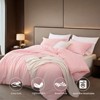 SEVOBAL Quilts Oversized Duvet Cover Set All Season Bed Comforter Alternative Quilted Duvet Machine Washable, Pink, 104"*90"*1" - 2 of 4