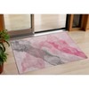 HomeRoots 3' X 5' Blush And Gray Abstract Washable Indoor Outdoor Area Rug - 2 of 3