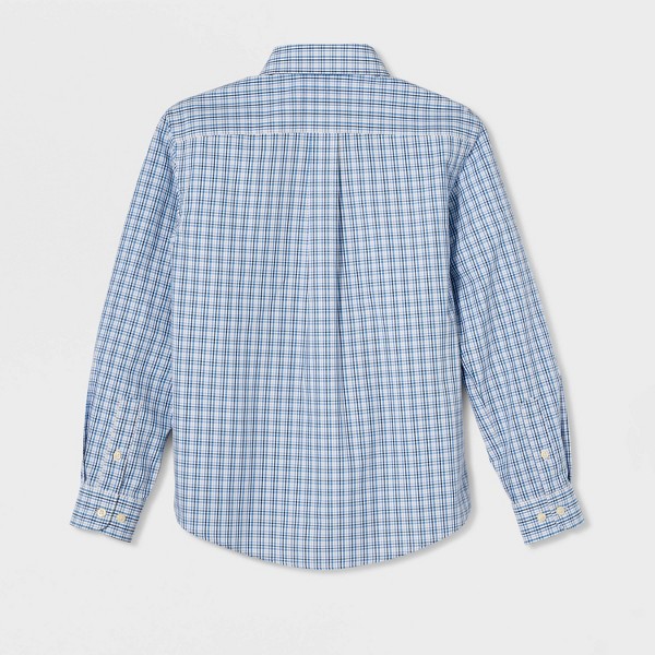 Camisa de vestir de cuadros de manga larga con botones para niños - Cat & Jack™ 4