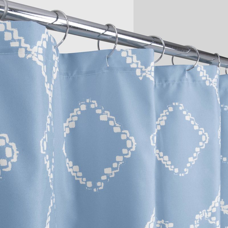 Coastal Ikat Shower Curtain Blue - Allure Home Creations, 6 of 7