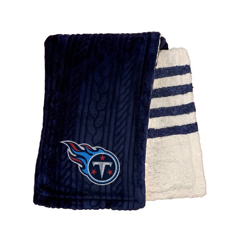 NFL Embossed Knit Sherpa Stripe Blanket, Size 60X70, Titans