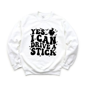 Simply Sage Market Women's Graphic Sweatshirt Yes I Can Drive A Stick - 1 of 4