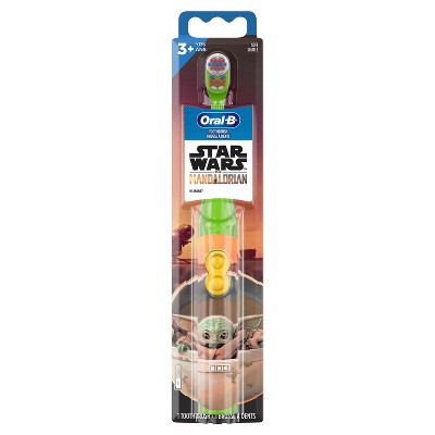 Oral-B Kid's Battery Toothbrush featuring Star Wars The Mandalorian, Soft Bristles, for Kids 3+