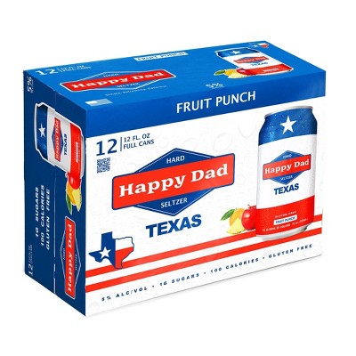 Happy Dad Hard Seltzer Fruit Punch TEXAS - 12pk/12 fl oz Cans