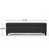 CAVINAS Rectangle PU Leather Storage Ottoman Bench,Upholstered Storage Ottoman,Storage Bench for Living Room,Bedroom - 3 of 4