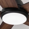 Ludomide 42 Inch Modern Smart Ceiling Fans with Lights and Remote, Farmhouse Waterproof Dimmable Ceiling Fan, Black and Brown - 4 of 4