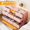 59 Inch Modern White Dresser With 8 Drawers Built In Charging Station Led Lights Two Ac Outlets Two Usb Ports Open Shelf Anti Tip Safety For Bedroom - 2 of 4