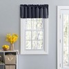 Ellis Stacey 3" Rod Pocket High Quality Fabric Solid Color Window Lined Swag Set Filler Valance 42"x13" Navy - 2 of 3