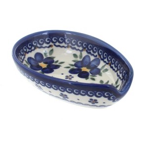 Blue Rose Polish Pottery 89 Vena Small Spoon Rest - 1 of 1