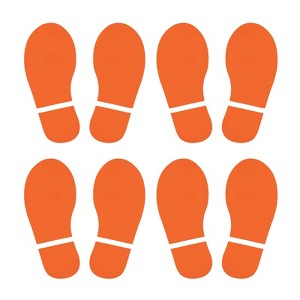 Unique Bargains Home Classroom Floor Stairs Decal PVC Footprint Sticker 4 Pairs - 1 of 4