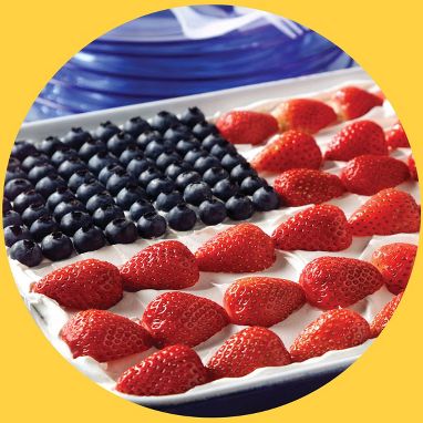 Jell-O easy flag desserts