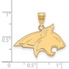 Black Bow Jewelry 14k Yellow Gold Montana State Bobcats NCAA Large Pendant - 2 of 3