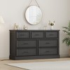 7 Drawers Dresser for Bedroom, Modern Chest of Drawers with Metal Handle, Wood Dresser TV Stand - 3 of 4