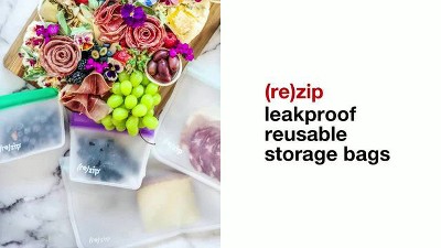 re)zip Reusable Leak-proof Food Storage Stand-up Bag Kit - Snack, 2-cup,  Quart - 3pc : Target