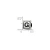 Black Bow Jewelry Triangle Block, Letter G Sterling Silver Bead Charm - 2 of 3