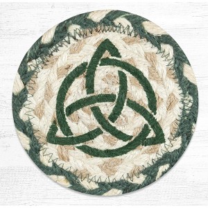 Earth Rugs Irish 1 Printed Coaster – Rustic Shamrock Design 5"x5" Table Accent - 1 of 3