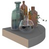 vidaXL Floating Corner Shelves 2 pcs High Gloss Gray 9.8"x9.8"x1.5" MDF - 4 of 4