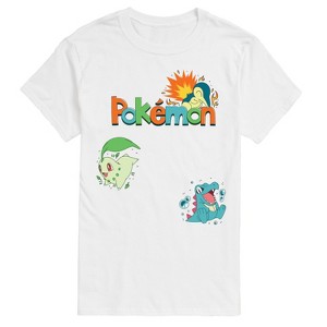 Men's - Pokémon - Chikorita, Cyndaquil, Totodile Short Sleeve Graphic T-Shirt - 1 of 4