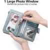 FATMOON Women's wallet - Stylish Vintage Leather RFID Wallet for Women with 3 Transparent ID Windows, 2 Zipper Pockets - 2 of 4