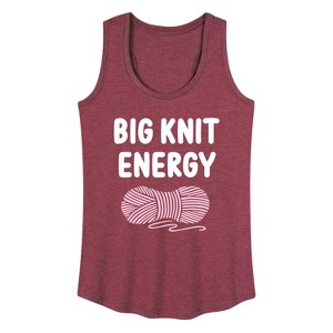 Women's - Instant Message - Big Knit Energy Graphic Racerback Tank - 1 of 4