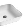 ChicFurnit Bathroom Sinks Vessel Sink Square Sink Vanity Sink Art Basin Countertop Bathroom Sink for Bathroom, White, 17.12"*17.12"*0.63" - 4 of 4