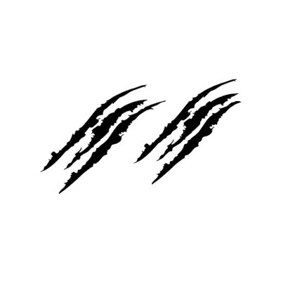 TruAIR 2 PCS Claw Mark Car Sticker Decals