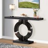 NicBex 31.69" H Modern Mirrored Console Table with O-Shaped Base Sofa Table for Entryway Living Room - 2 of 4