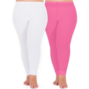 Fruit of the Loom Women's and Plus Long Underwear Waffle Thermal Pants, 2-Pack - 1 of 4